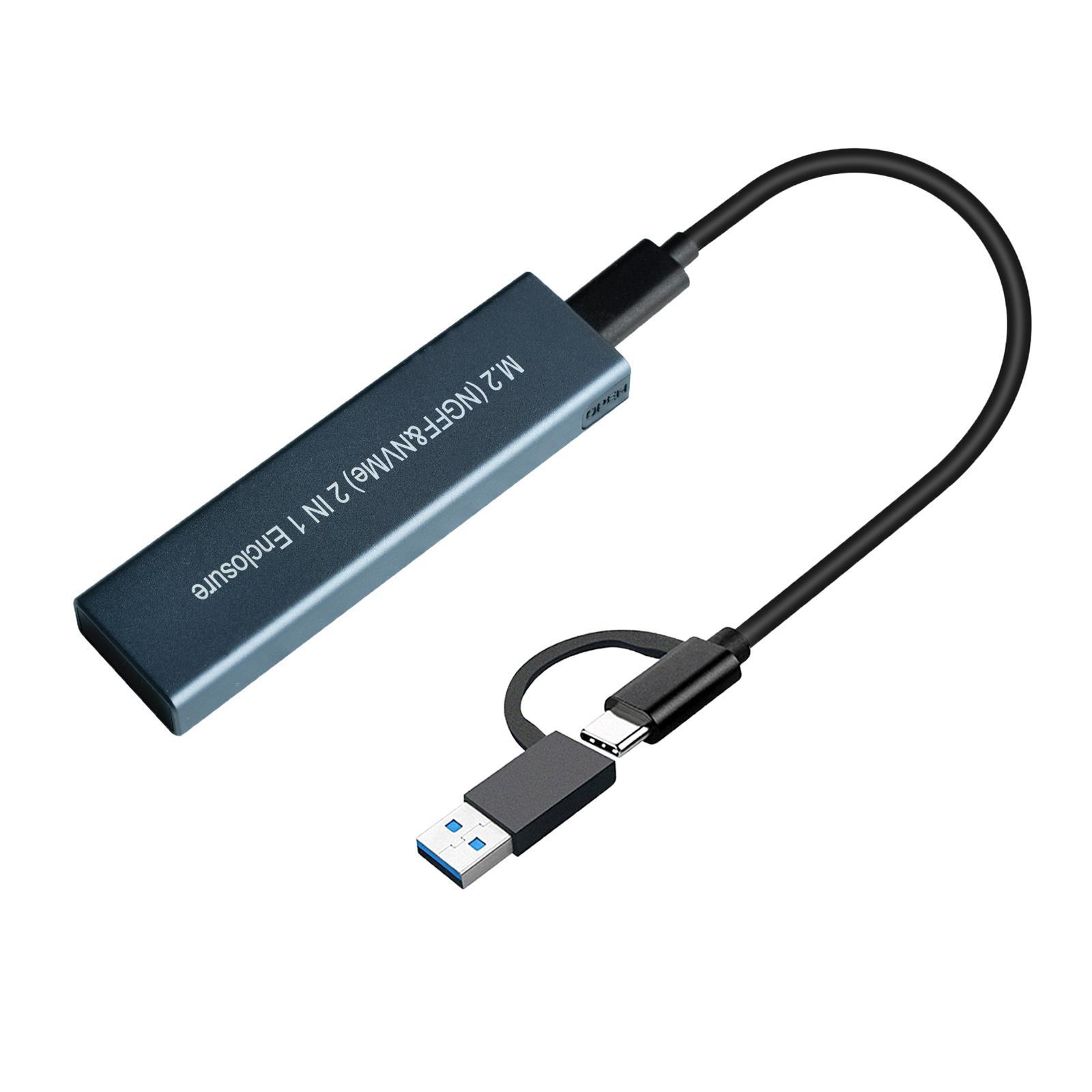 M.2 NVMe SATA Dual protocol External Enclosure Adapter, Excellent Heat Dissipation