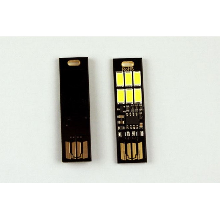 Đèn 6 led mini siêu mỏng cảm ứng chạm thông minh (Tặng quạt mini cắm cổng USB vỏ thép- Giao màu ngẫu nhiên)