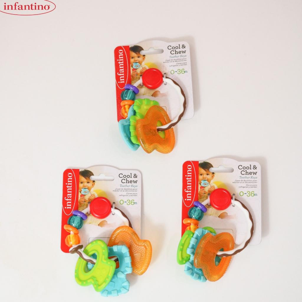 Gặm Nướu Hình Chùm Chìa Khoá INFANTINO Cool &amp; Chew Teether Keys Dành Cho Bé Trong Thời Kỳ Mọc Răng Bằng Nhựa ABC Cao Cấp