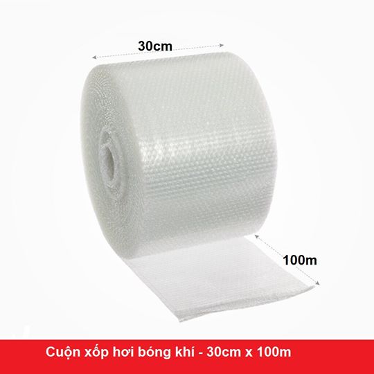 Cuộn Xốp màng Bong Bóng Khí Xốp Chống Sốc bọc hàng Khổ 30cmx100m