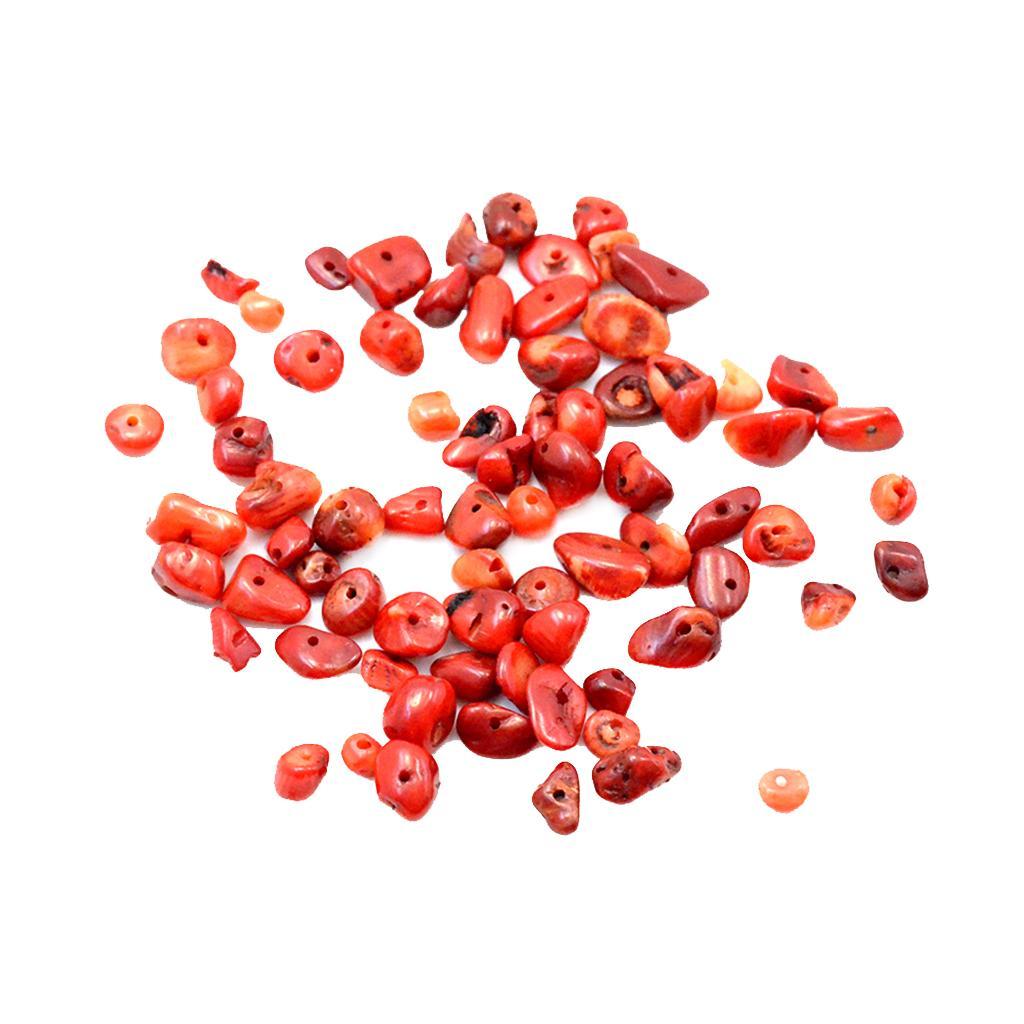 Red Gemstone Loose Spacer Beads with Hole   Necklace Bracelet