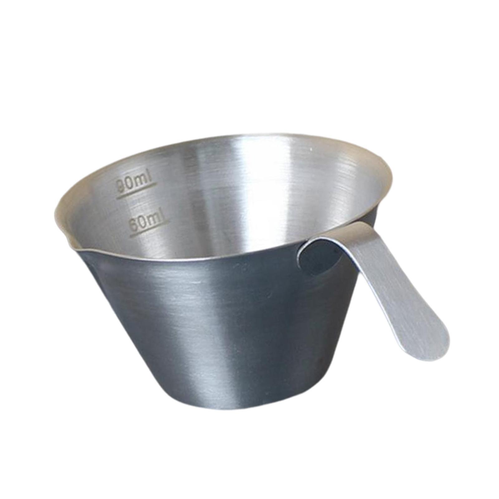 Stainless Steel Espresso Measuring Cup Coffee Mug Bar Drink Mugs for Kitchen