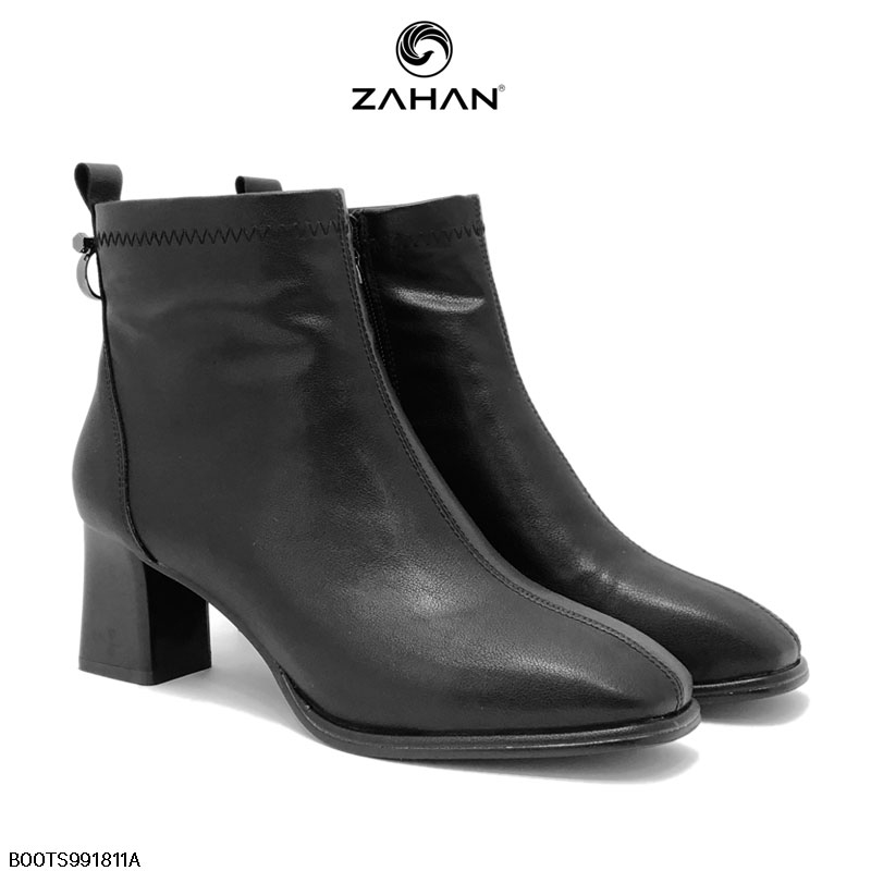 Boots nữ, cổ ngắn, mũi vuông, 6cm BOOTS991811A