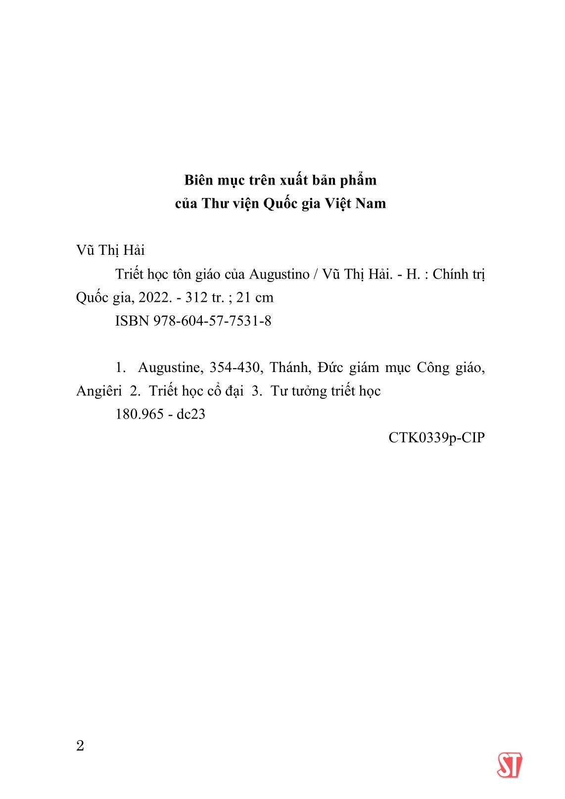 Triết Học Tôn Giáo Của Augustino