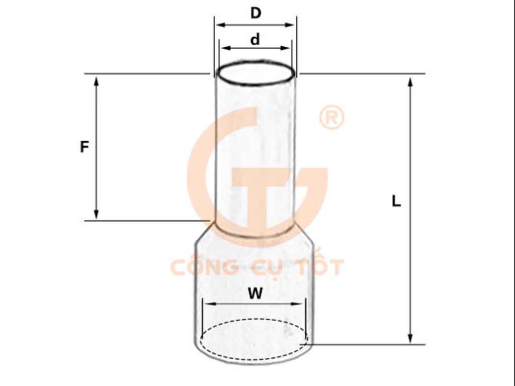 Túi 100 đầu cos pin rỗng E4009 bọc nhựa xanh