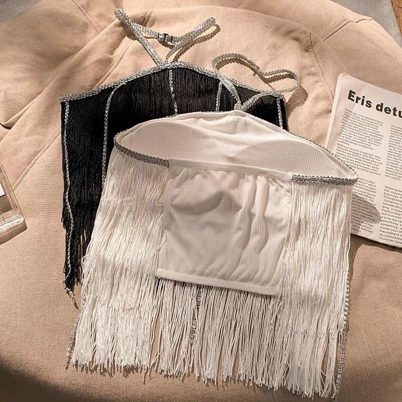 Áo quây buộc dây kiểu yếm tua rua cực hot có đệm ngực hàng QC