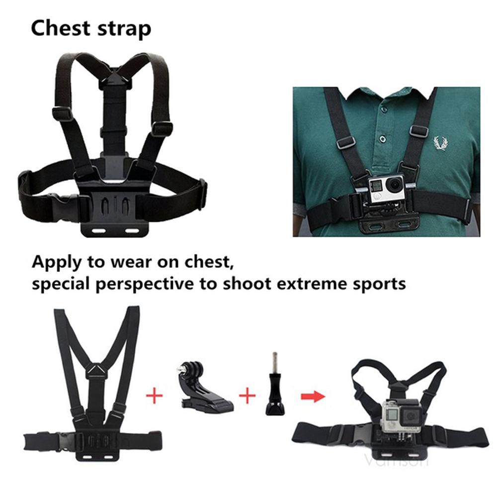 Dây đai đeo ngực 29pc cho Gopro Hero Dây đai gắn cho GoPro SJCAM SJ4000 Sport Cam Fix