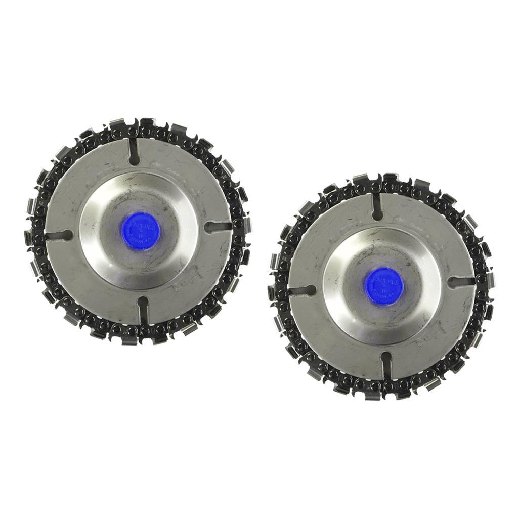 2Pcs Wood Carving Disc for 4'' Cutter 4-1/2" Angle Grinder 5/8" Arbor Disc