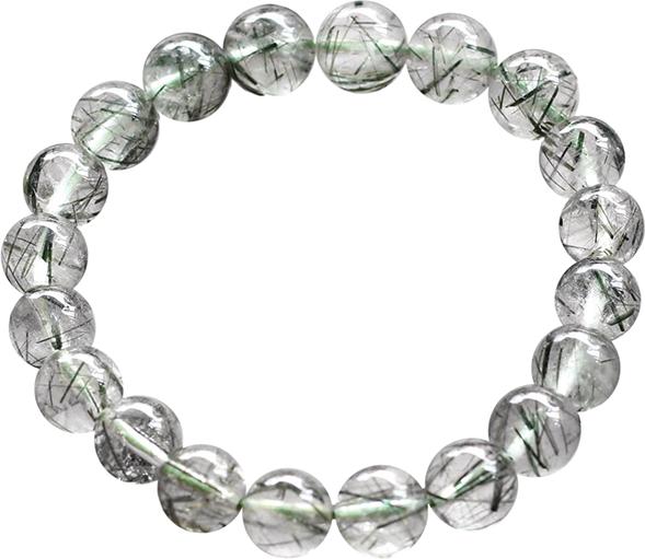 Vòng Thạch Anh Tóc Xanh Nhạt 8.5mm Ngọc Quý Gemstones VT116