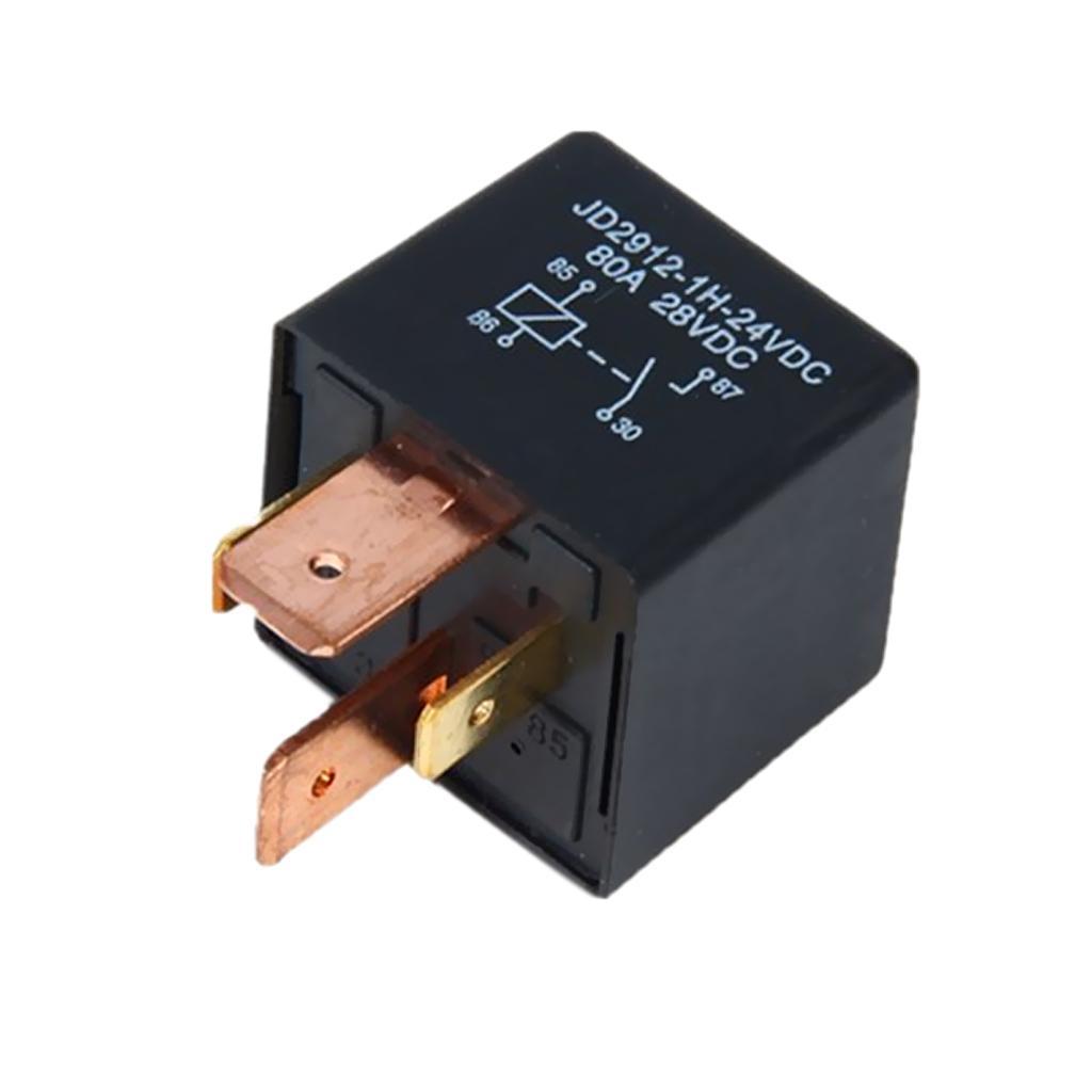 2 Pieces JD2912-1H-24VDC Car DC28V 80A 4Pin Changeover Switch SPDT Relays