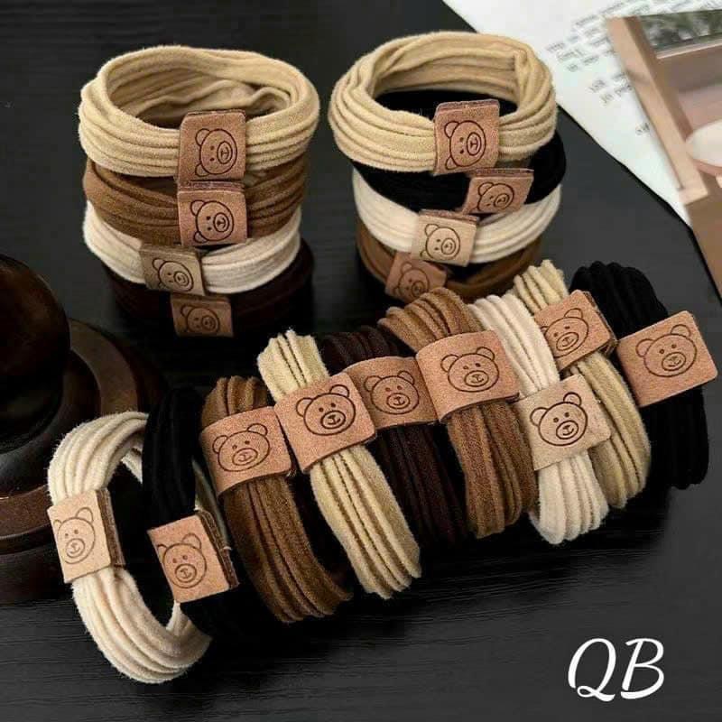 Set 10 dây buộc tóc hình gấu