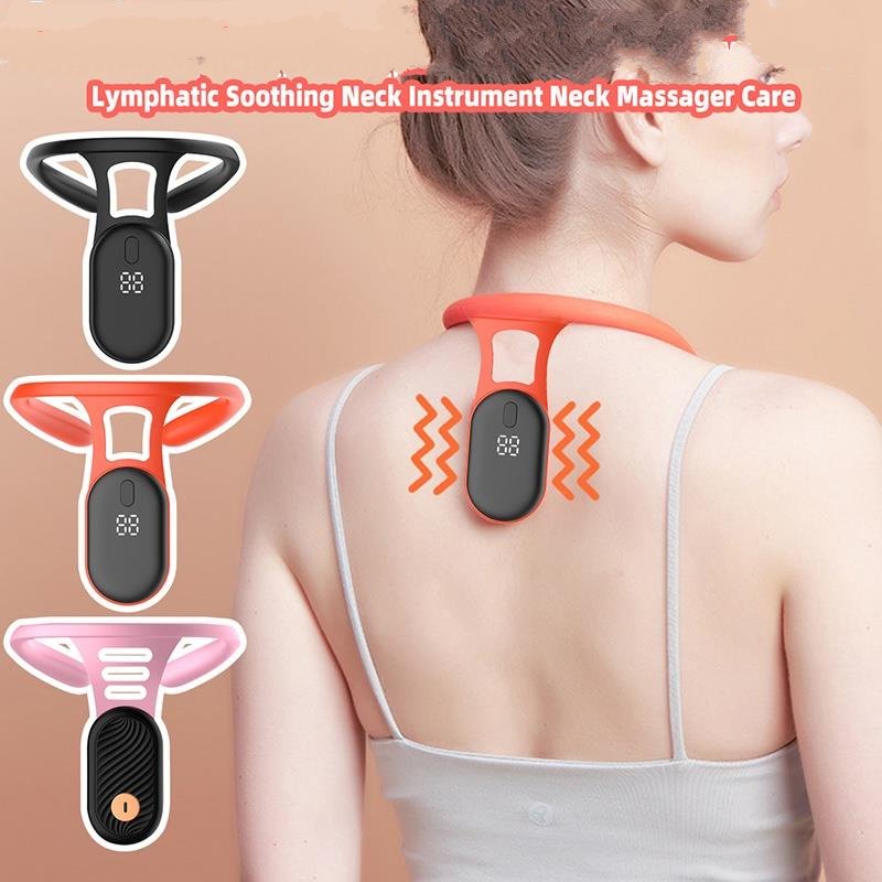 Thiết bị Massage Cổ mini sử dụng sóng Siêu Âm Lymphatic, Lưu Thông Máu, Ngăn Ngừa Đột Quỵ