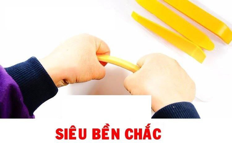 Bộ 4 dụng cụ tháo gỡ nội thất ô tô bằng nhựa Tặng 1 thanh ghi số điện thoại trên xe