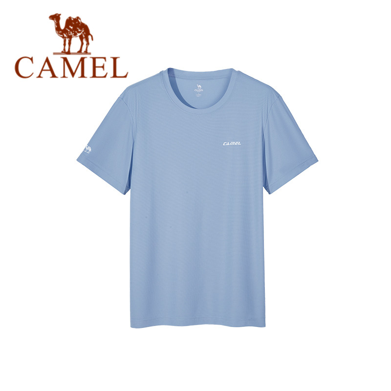 Áo thun nam thể thao CAMEL mùa xuân hè mới thấm hút mồ hôi nhanh thời trang hàng đầu áo sơ mi nửa tay rộng thoáng khí thấm hút mồ hôi ngắn tay