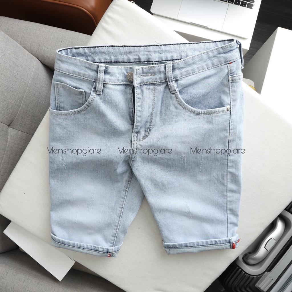 Quần Short Nam VNXK Short Jean Nam Cào Xước Phong Cách Thời Trang