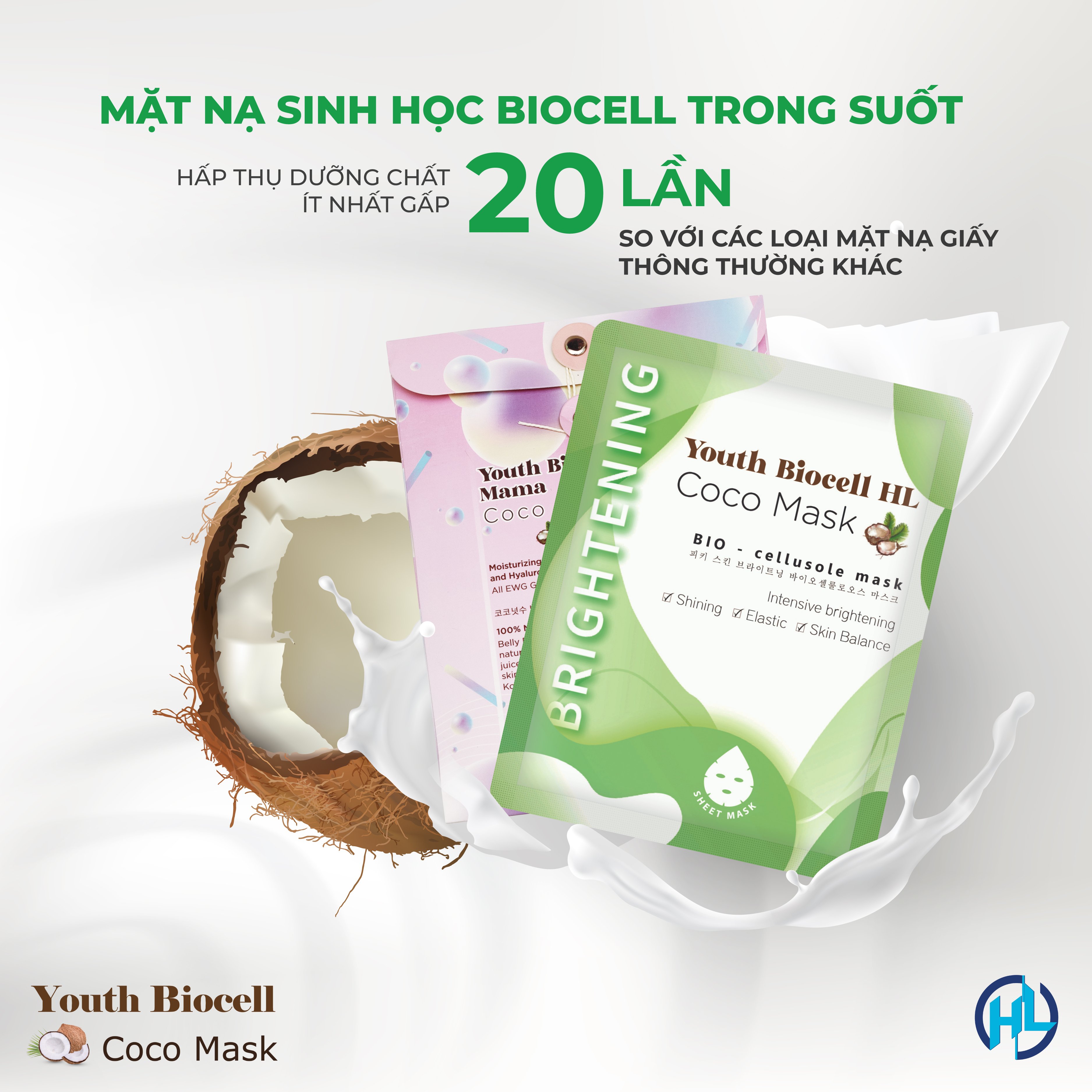 Mặt Nạ Bụng Đùi Công Nghệ Hàn Quốc Youth Biocell HL Mama Coco Mask