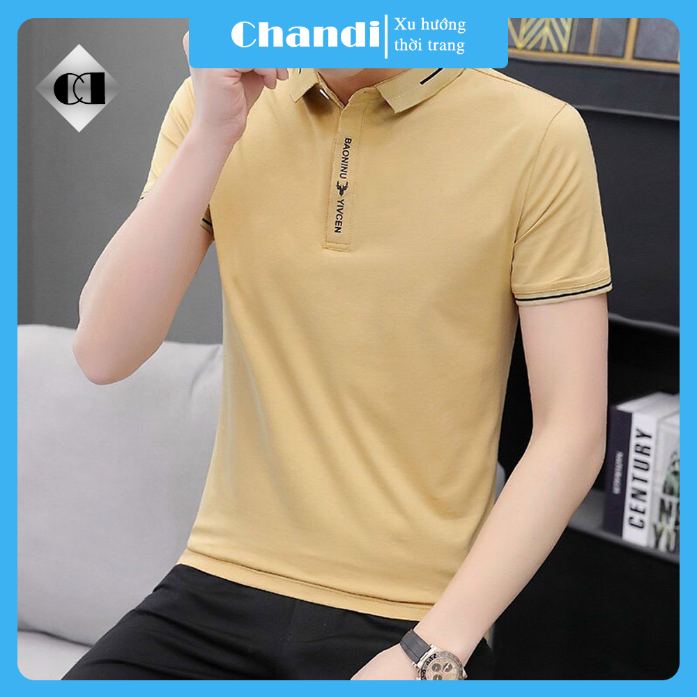 Áo Thun Nam Ngắn Tay Có Cổ Chandi, Chất Thun Cotton Xịn Thấm Hút Mồ Hôi Mẫu Mới Hot Trend NT11