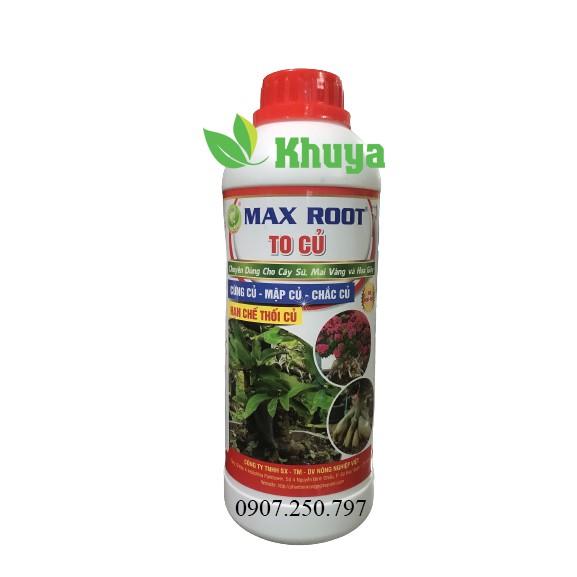 Phân bón lá Max Root To Củ Hoa Kiểng chai 1 lít Cứng Củ - Mập Củ - Hạn chế thối Củ