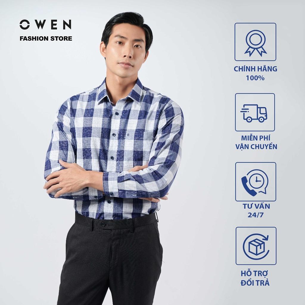 Áo Sơ mi Owen nam dài tay dáng Regular mềm mịn mát Mã AR220801DT