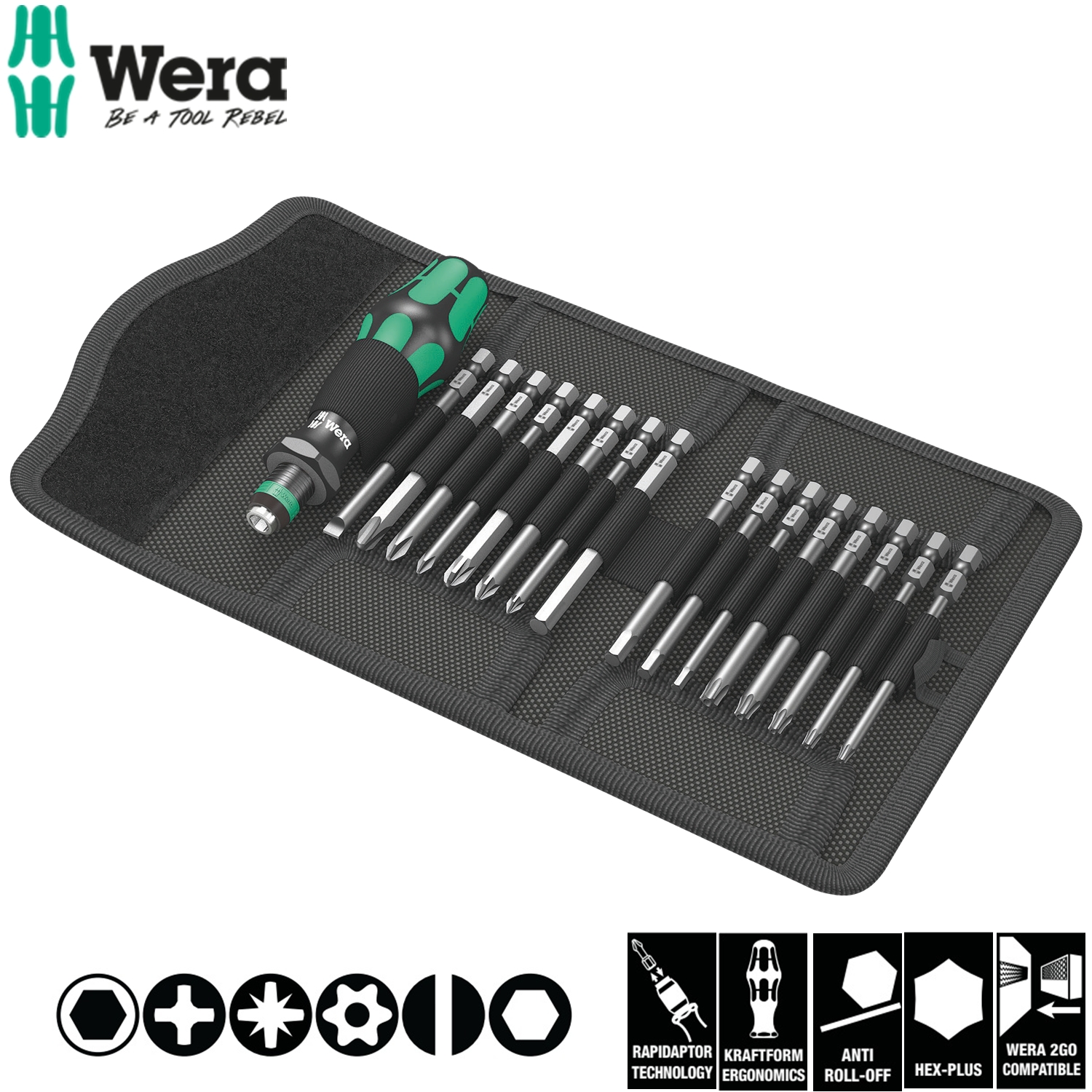 Bộ dụng cụ Wera kraftform kompakt 60 mã 05059295001 gồm 17 cái