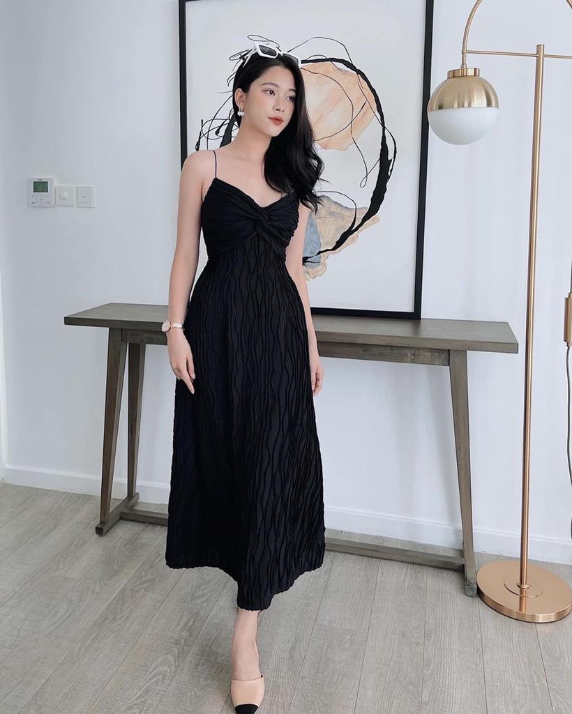 ĐẦM MAXI 2 DÂY XOẮN NGỰC 10836