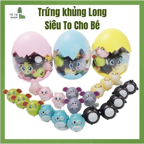 Đồ chơi trứng khủng long chứa 20 con thú chạy cót, trứng khủng long biến hình, đồ chơi quả trứng khủng long nở con