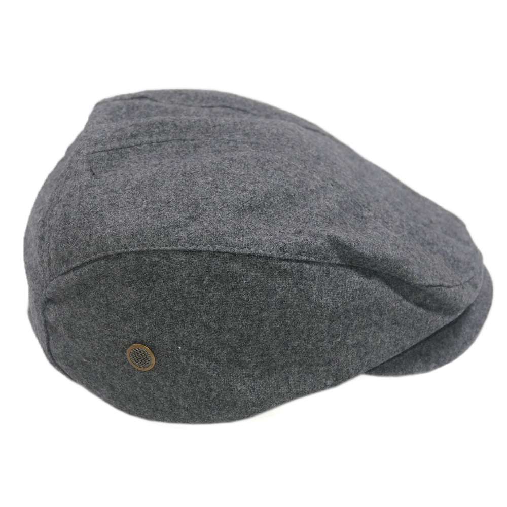 Nón beret nam thiết kế mỏ vịt dành cho người trung niên, không thêu họa tiết, dễ dàng tăng giảm size như ý - Vải mềm - Xám nhạt