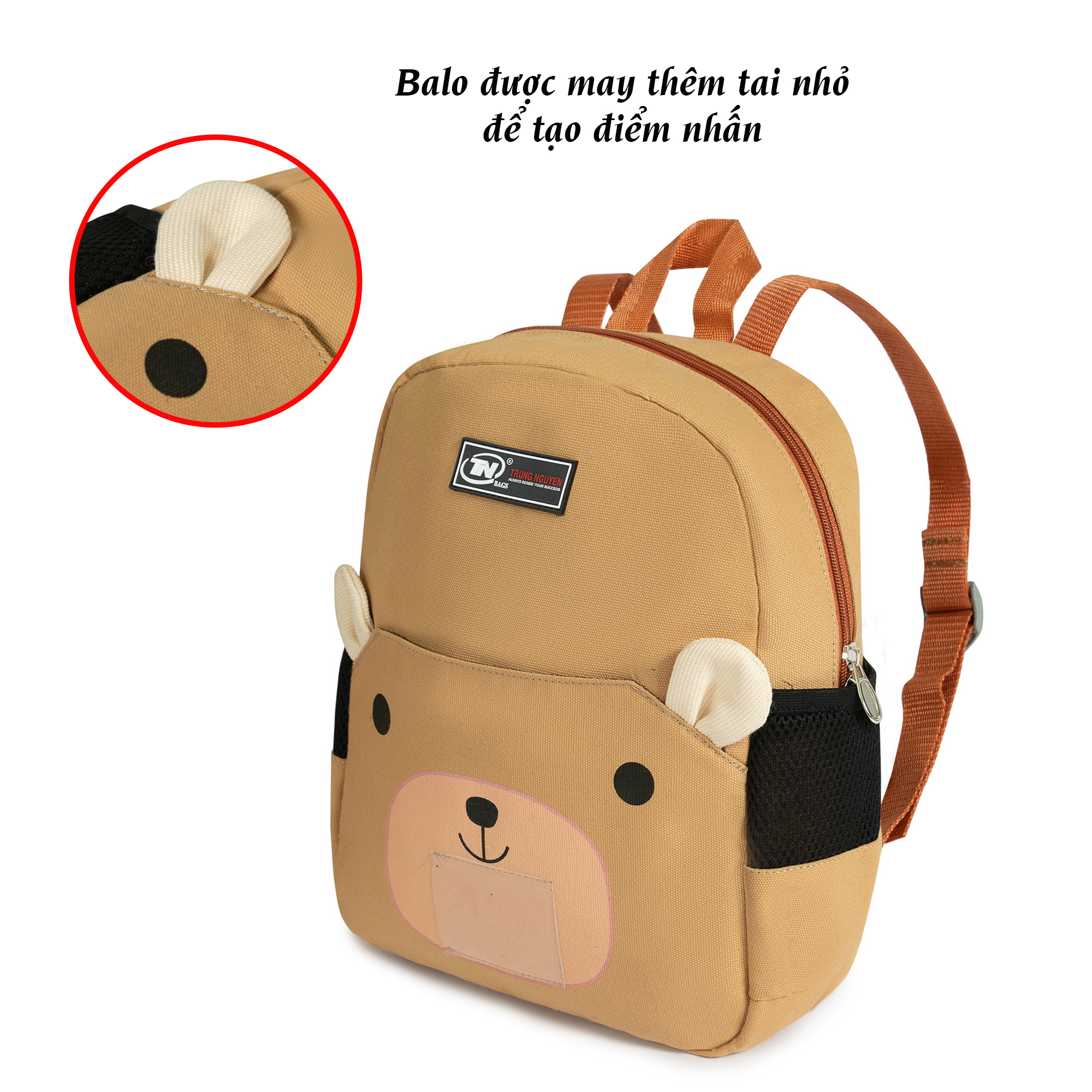 Balo mầm non gấu nâu TNBags TN.B3022