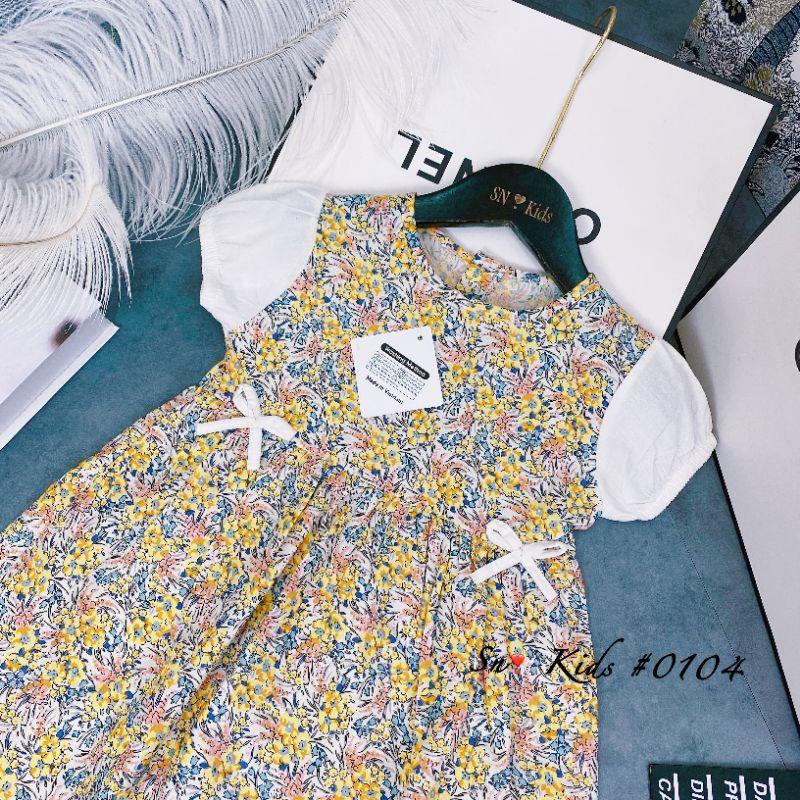 Váy hoa nhí tay bồng mẫu mới bé gái