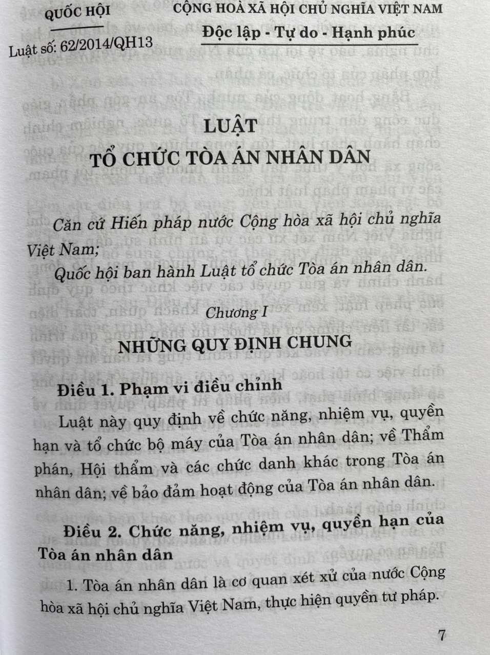 Luật Tổ Chức Toà Án Nhân Dân