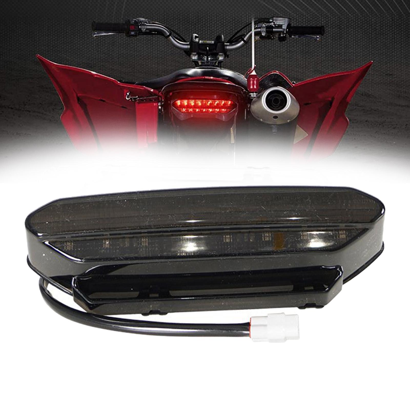 Motorcycle Rear Led Brake Tail Light Indicators Black
