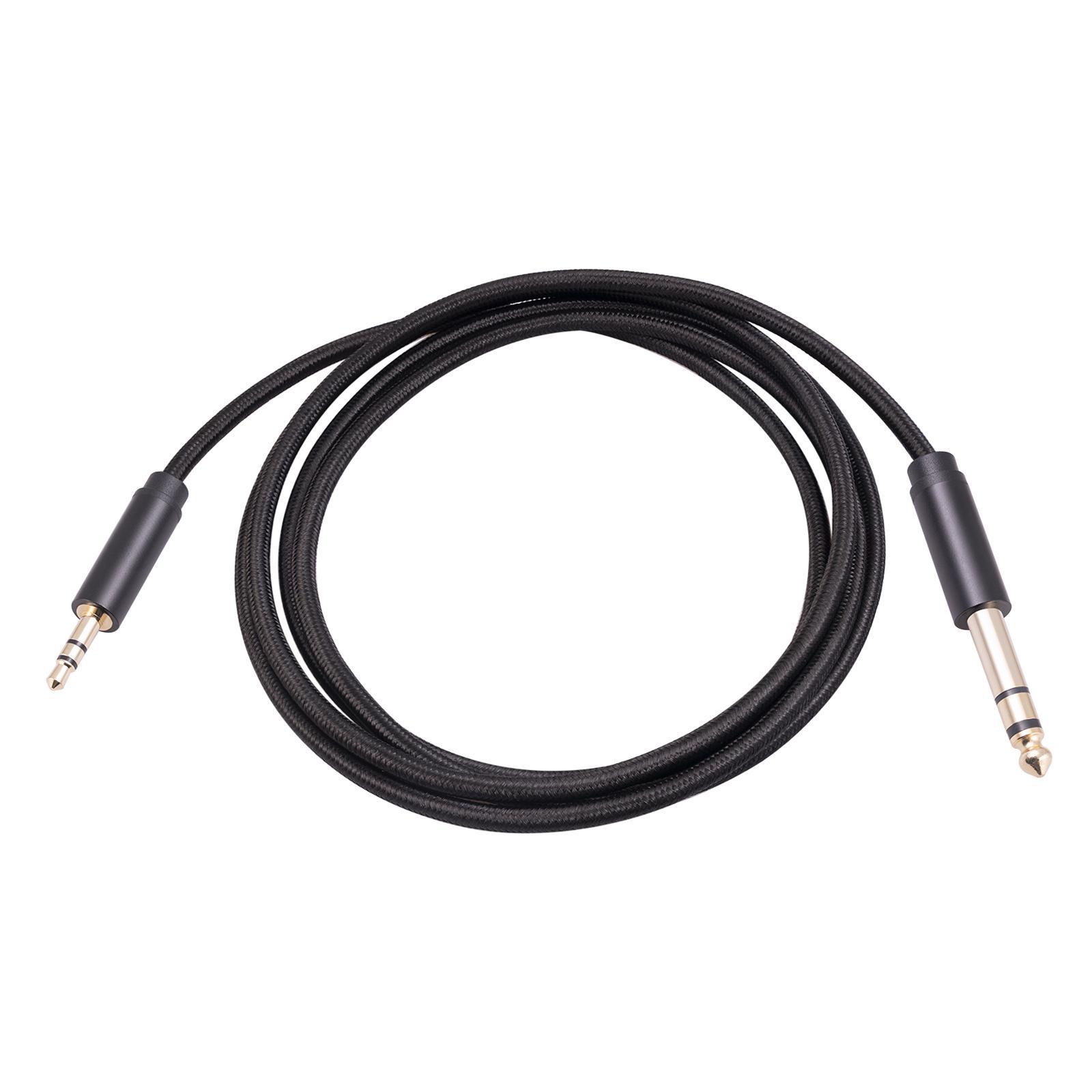 Audio Cable 3.55 to 6.35mm 1/8 inch to 1/4 inch for Mixing Desks Smart Phone Bass