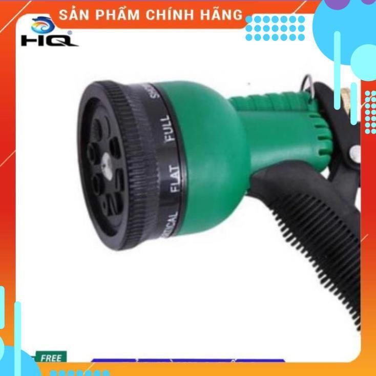 Vòi xịt rửa xe,Vòi phun nước tưới cây tăng áp thông minh 8 chế độ 815621-1 (cút vàng,nối xanh - dây vàng)