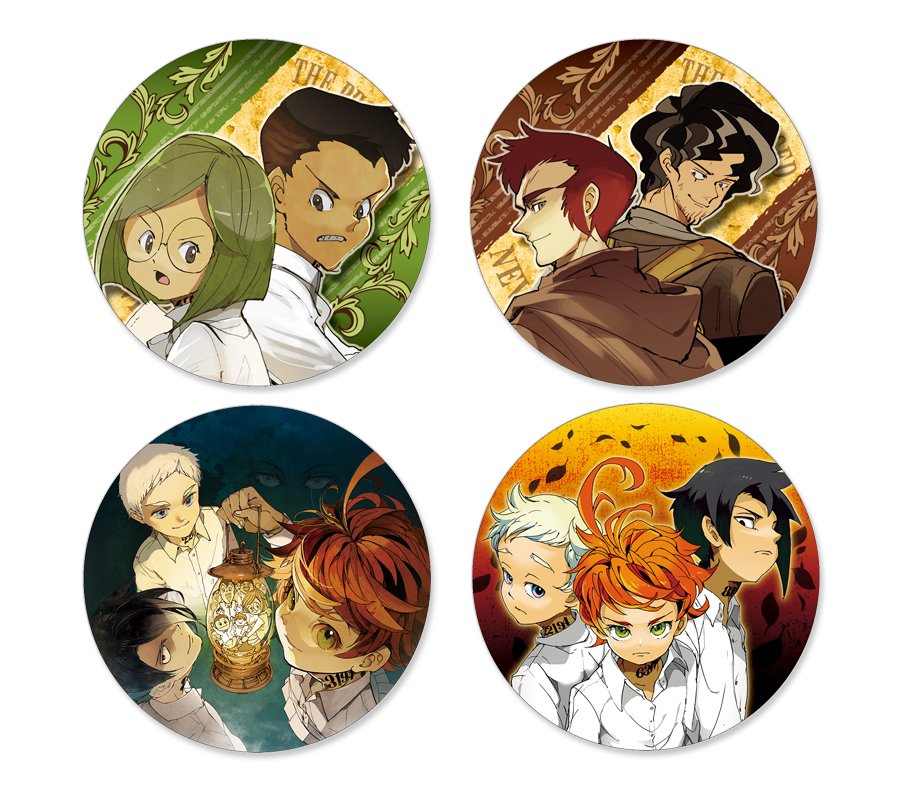 Combo 12 huy hiệu THE PROMISED NEVERLAND - MIỀN ĐẤT HỨA anime