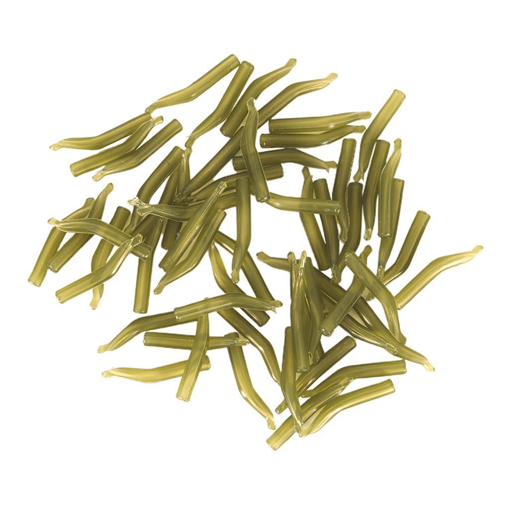 50pcs 20mm Carp Fishing Hook Sleeve Tube Hair Rig Line Aligner Sleeves Hose