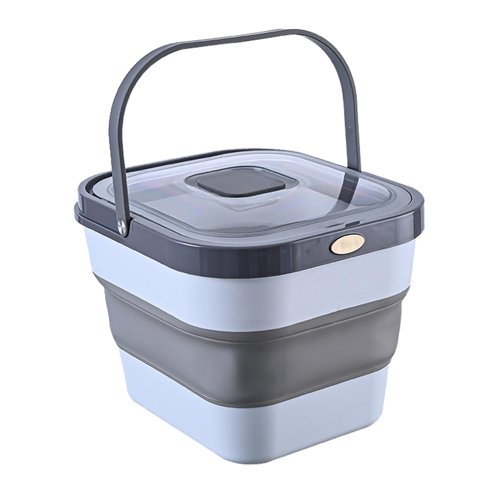 Folding Airtight Rice Storage Container Flour Beans Storage Bin Sealed Cans