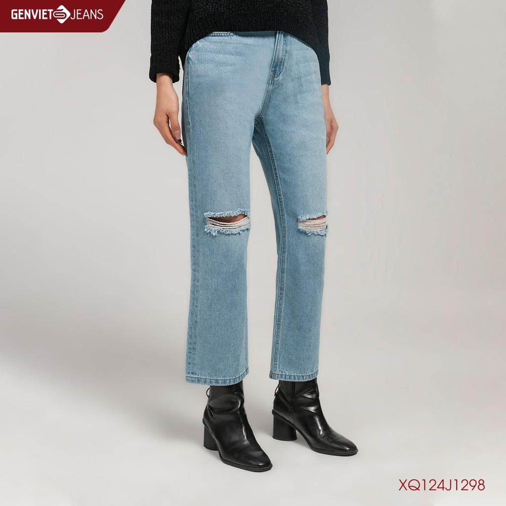 Quần Dài Jeans Nữ GENVIET XQ124J1298