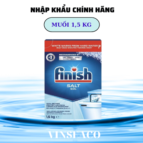 Muối rửa bát Finish 4kg - Muối finish 4.0kg cho Máy rửa bát chén ly, Muối rửa chén finish hay gọi là Muối làm mềm nước Finish gói 1.5kg, 4 kg, 1.2kg