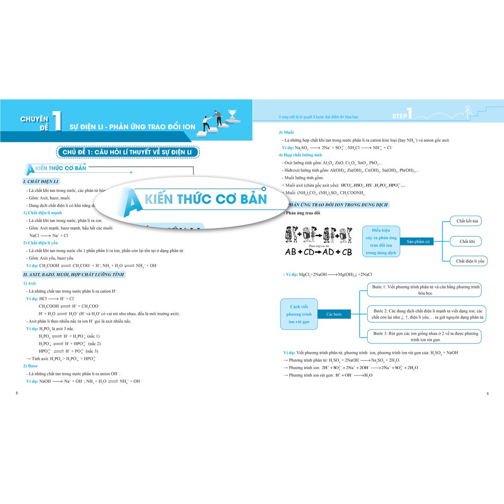 Sách 3 STEP - Tiết lộ bí quyết 3 bước đạt điểm 8+ Hóa học