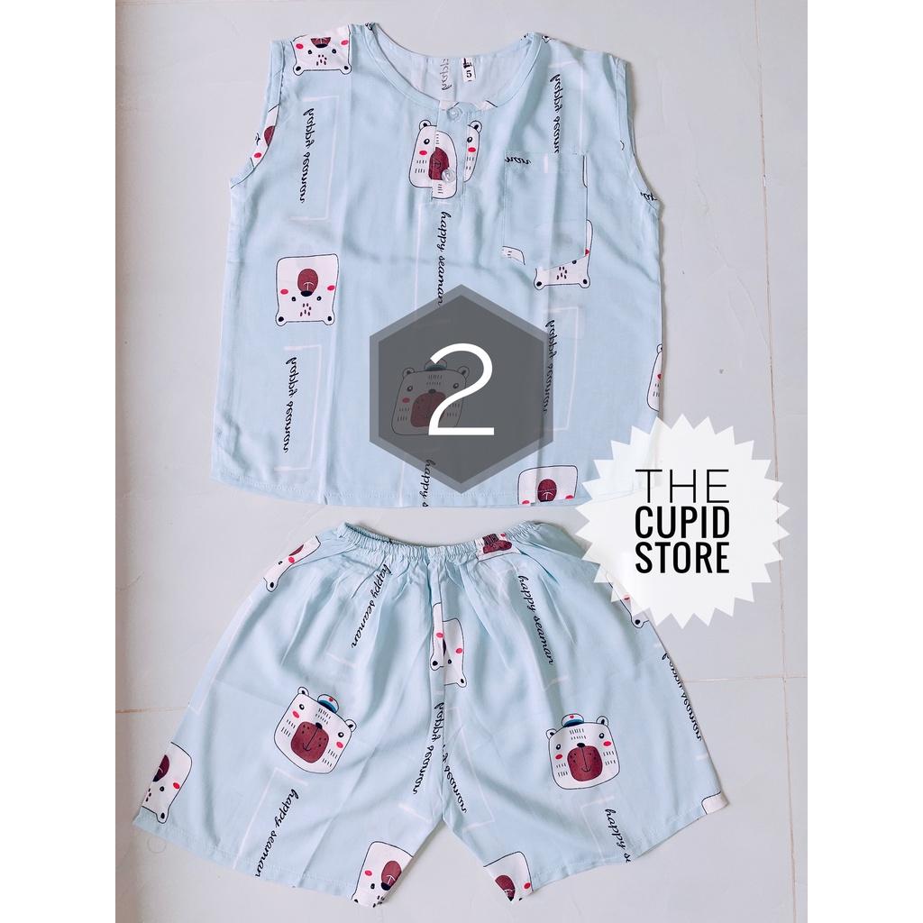 Đồ bộ chất liệu tole lanh 2 da loại 1 cho bé trai từ 5-7 kg - The Cupid Store