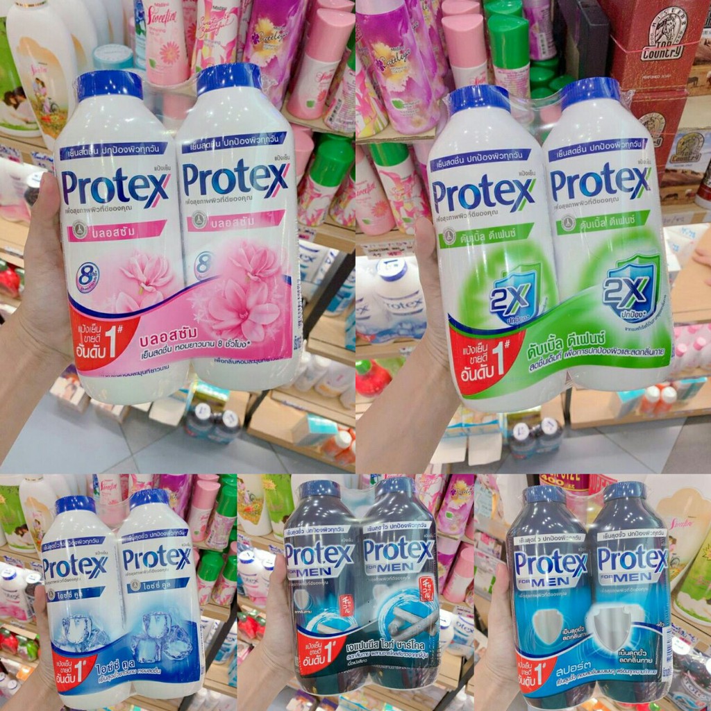 Phấn lạnh thấm hút mồ hôi làm mát cơ thể Protex Thái Lan 140g