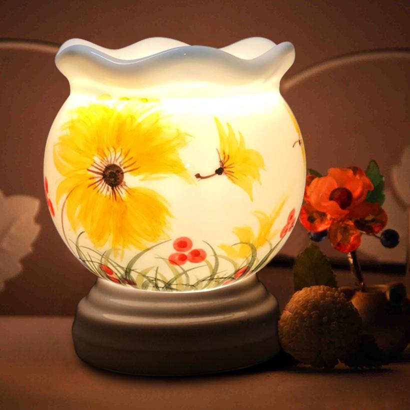 Đèn Xông Tinh Dầu Gốm Sứ Bát Tràng Cao Cấp, Bền Đẹp Cỡ Trung