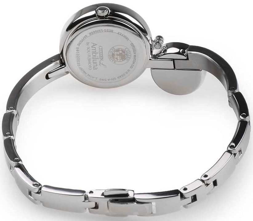 Đồng Hồ Nữ Citizen Đính Kim Cương Dây Thép Không Gỉ EW5490-59A - Mặt Trắng