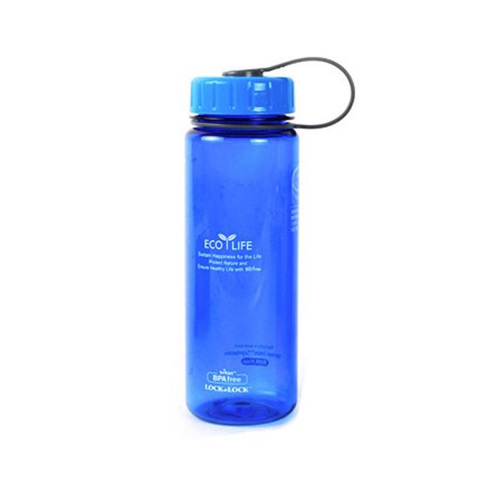 Bình nước nhựa LocknLock Eco 500ml màu xanh dương ABF613B, Hàng chính hãng, nhựa Tritan, độ bền cao - JoyMall