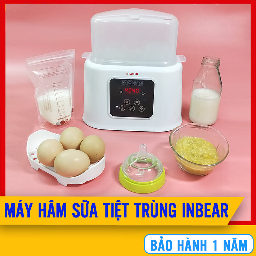 Máy Hâm Sữa &amp; Tiệt Trùng Inbear 6 Chức Năng - Hâm Sữa, Tiệt Trùng, Hâm Thức Ăn, Đun Nước Pha Sữa, Rã Đông, Hẹn Giờ