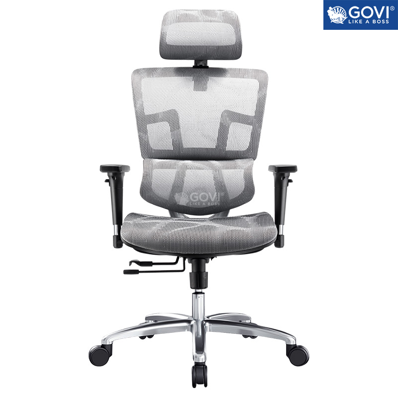 Ghế công thái học Ergonomic GOVI Solid S01 - Chất liệu cao cấp, thiết kế sang trọng, vải lưới nhập khẩu, tựa lưng êm ái