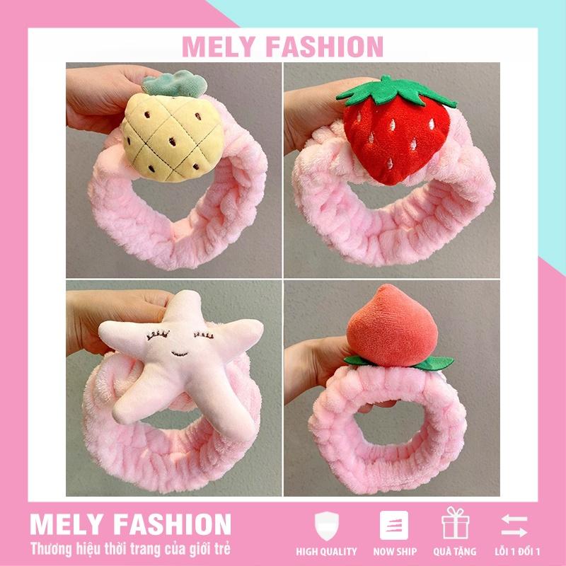 Băng đô rửa mặt cài tóc tai mèo tai thỏ hoa quả 3D siêu mềm siêu hot siêu dễ thương Mely Fashion PK01