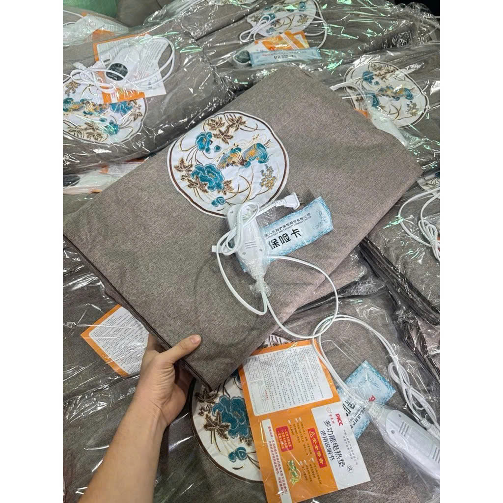 Thảm ngải cứu đông y sưởi ấm, hỗ trợ điều trị đau mỏi vai gáy xương khớp, Đệm sưởi điện ngải cứu đông y - Hàng chính hãng