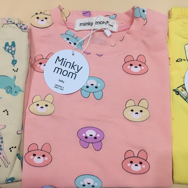 Bộ dài tay cho bé Minky Mom chất cotton loại 1