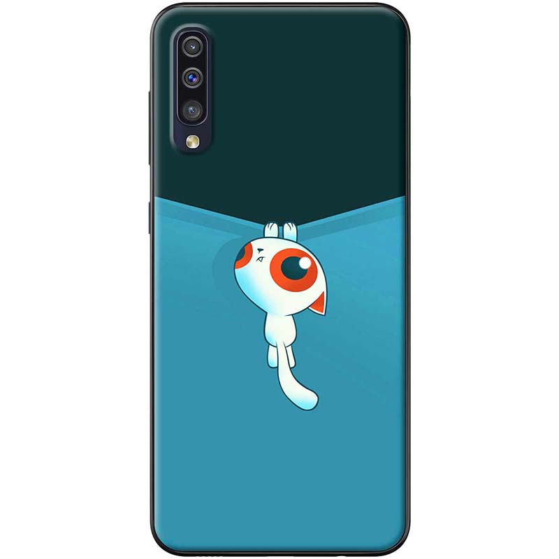 Ốp lưng dành cho Samsung Galaxy A70 mẫu Mèo kéo rèm